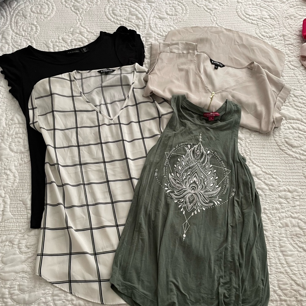 SM Lot of 4 Blouses Express/Tahari